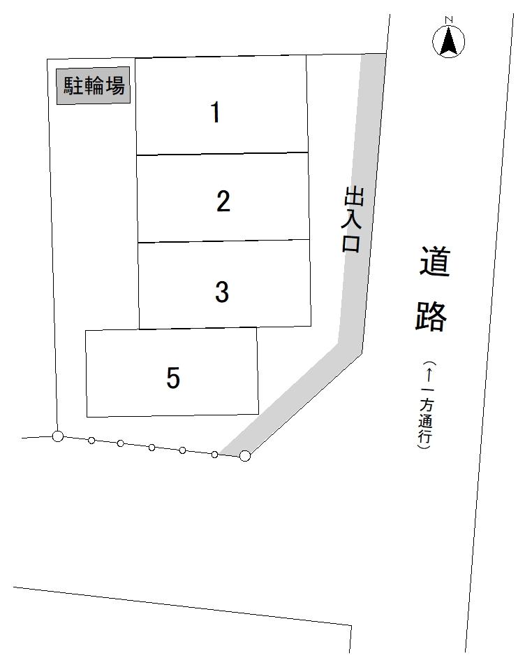 六本駐車場の駐車配置図