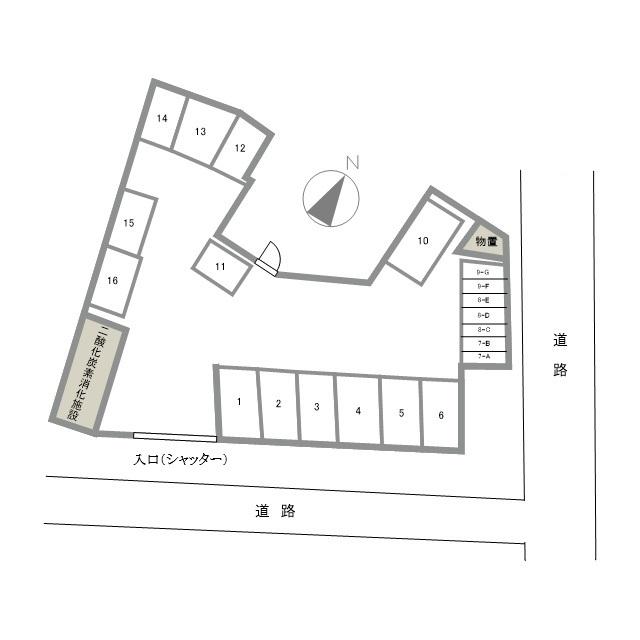 神宮ハイツ駐車場の駐車配置図