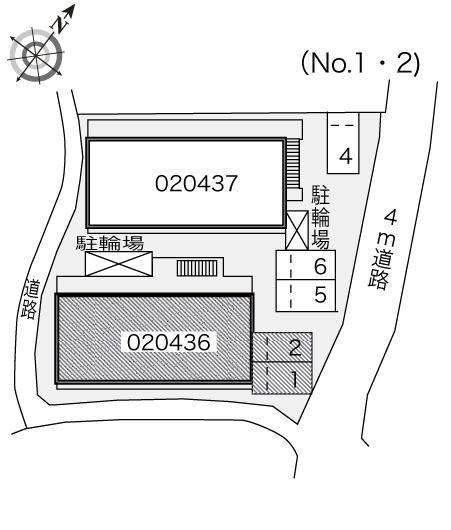 芳山荘Ⅰ(20436)の駐車配置図