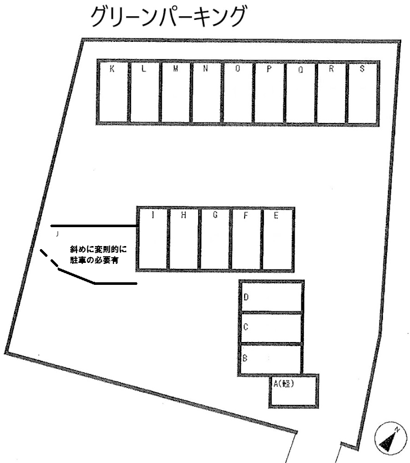 グリーンパーキング駐車場の駐車配置図