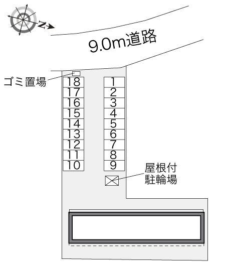 グリーンハイツ射水(33384)の駐車配置図