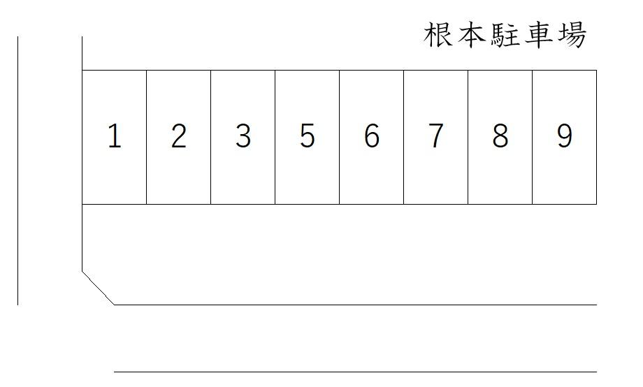 根本駐車場の駐車配置図