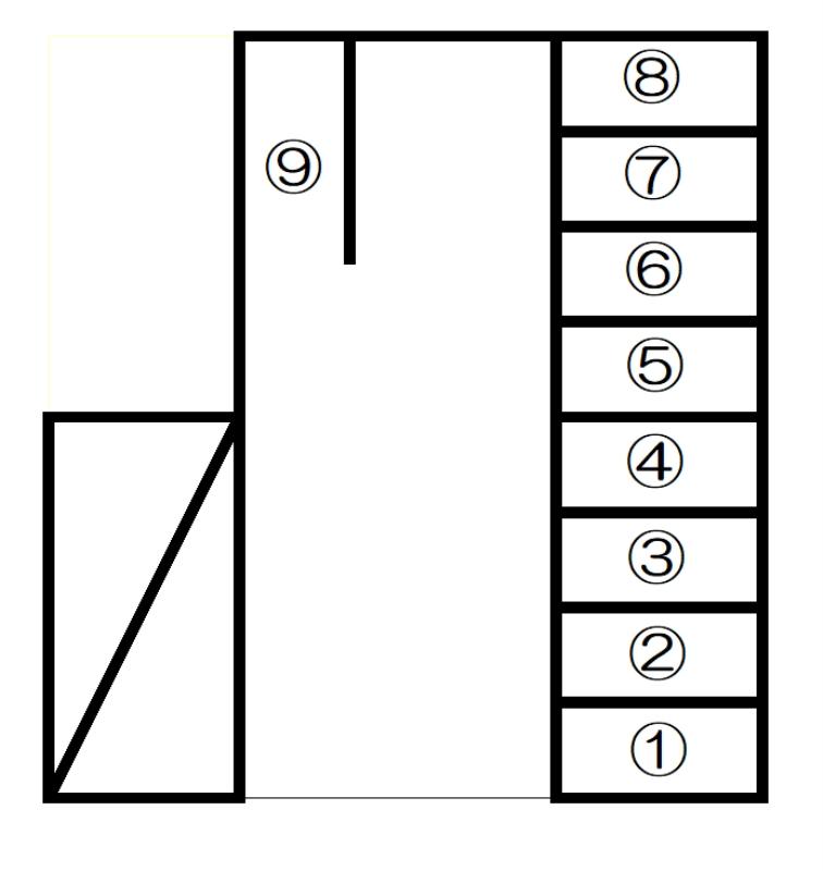 東保木間駐車場の駐車配置図