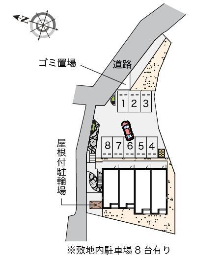 フリージア(53111)の駐車配置図