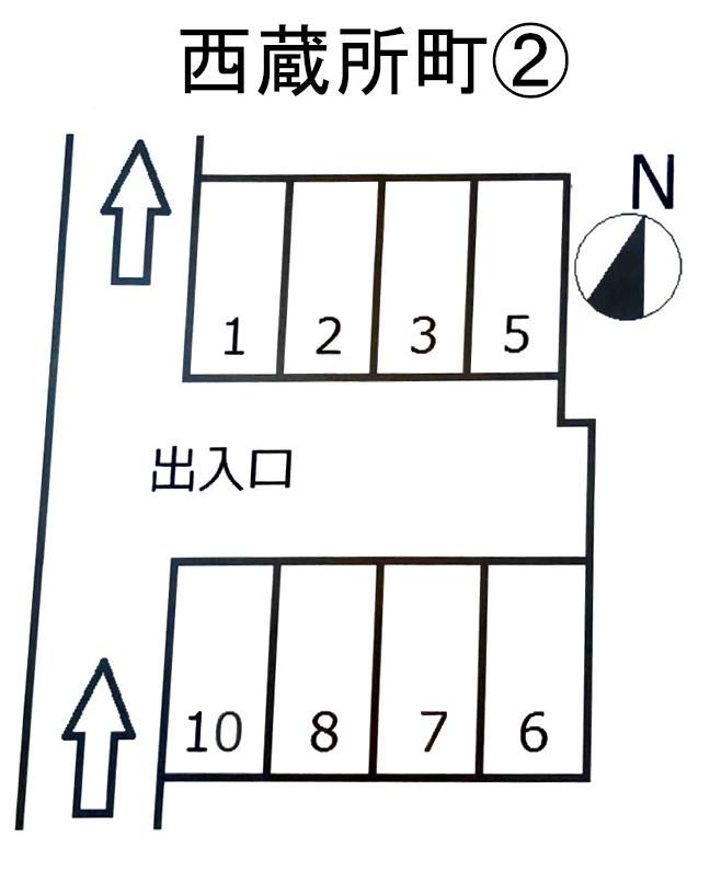 西蔵所町②の駐車配置図