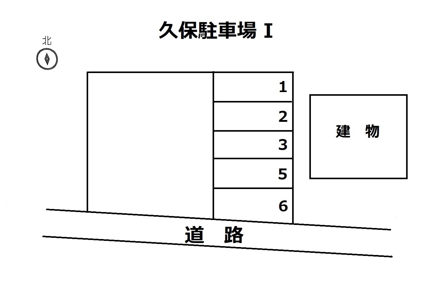 久保駐車場の駐車配置図