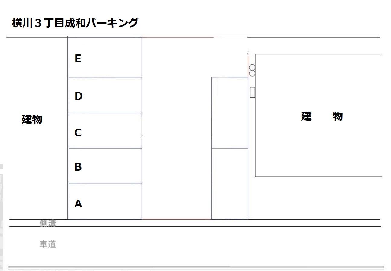 横川３丁目成和パーキングの駐車配置図