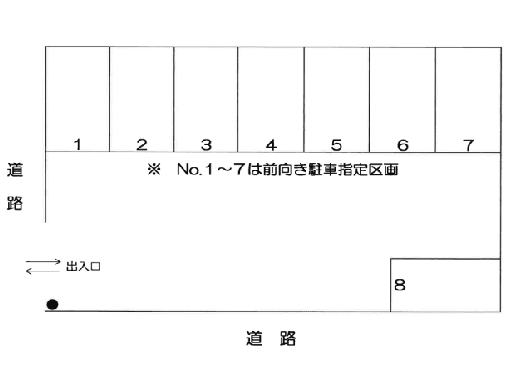 第５小川駐車場の駐車配置図