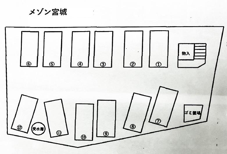 メゾン宮城の駐車配置図