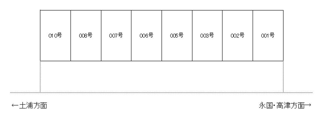 阿部駐車場の駐車配置図