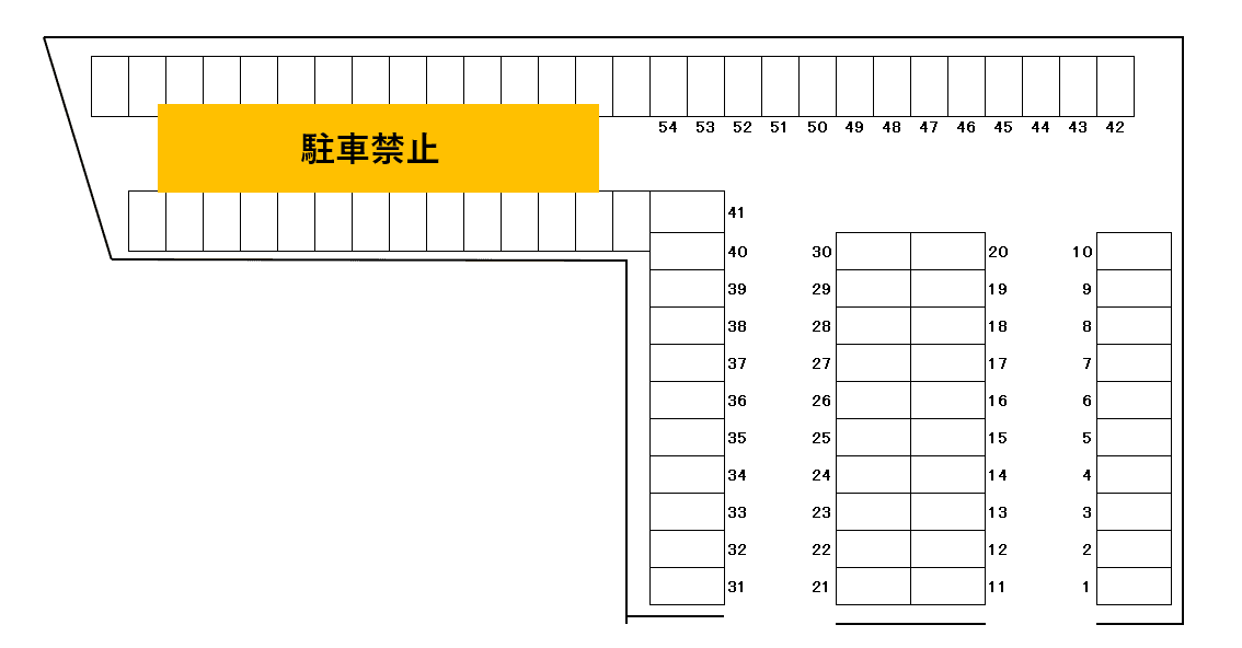 大正町駐車場の駐車配置図