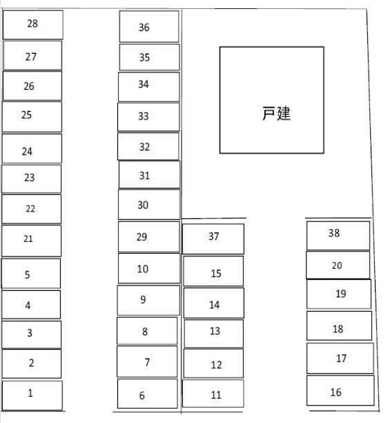 飯田第３パーキングの駐車配置図