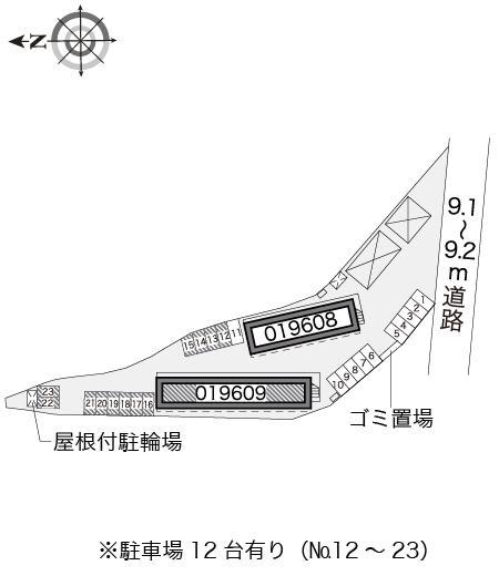 美富士Ｂ(19609)の駐車配置図