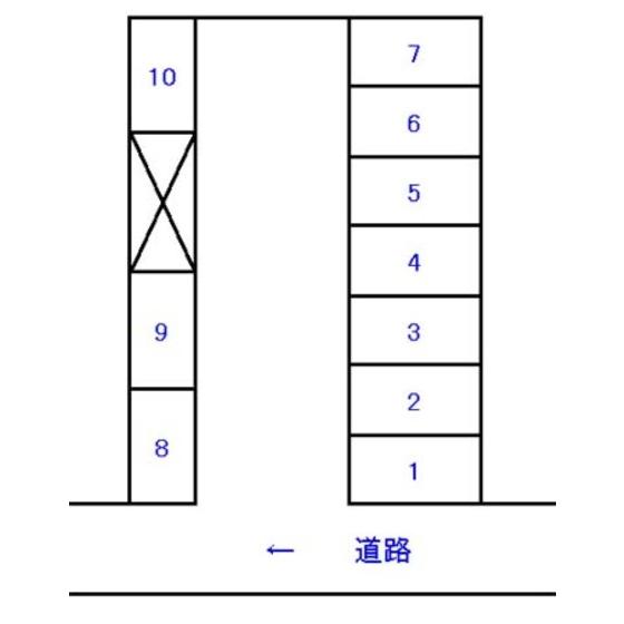 PD八田パーキングの駐車配置図