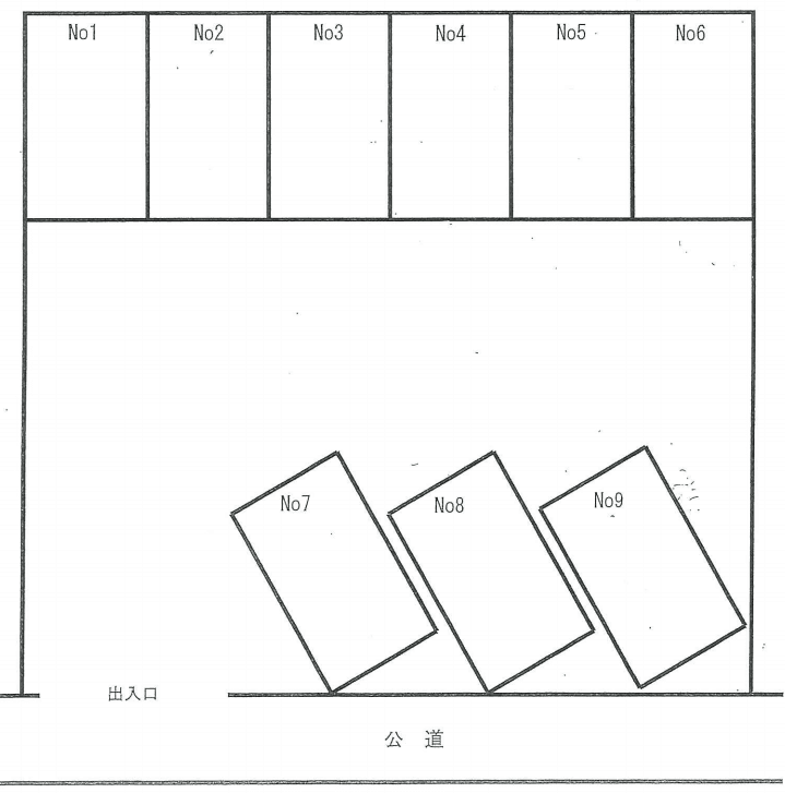 長尾台第1井田駐車場の駐車配置図