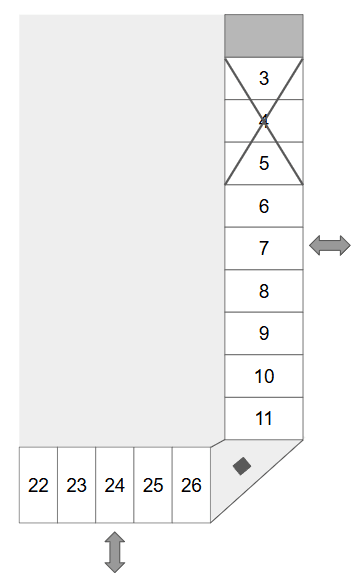 近藤第3駐車場の駐車配置図