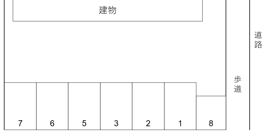 長谷川駐車場の駐車配置図