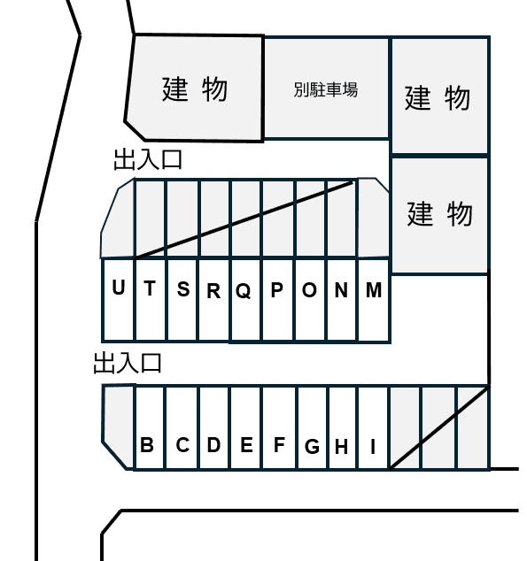 No.34 山口団地秋和　駐車場の駐車配置図
