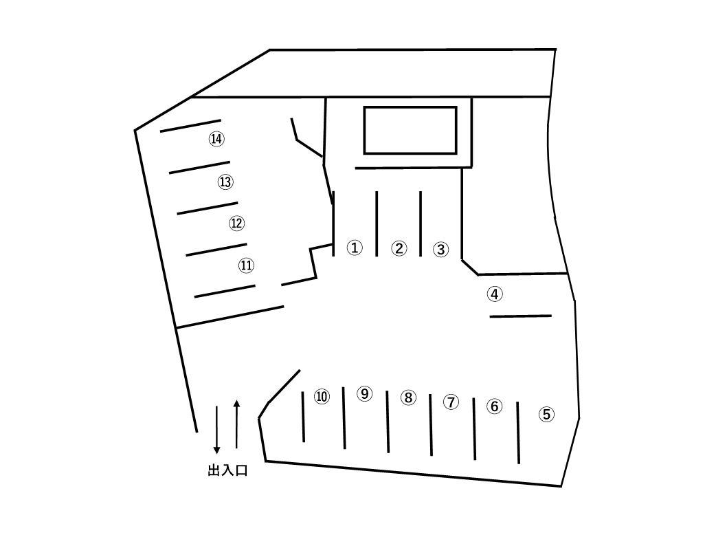 ハピネス駐車場の駐車配置図