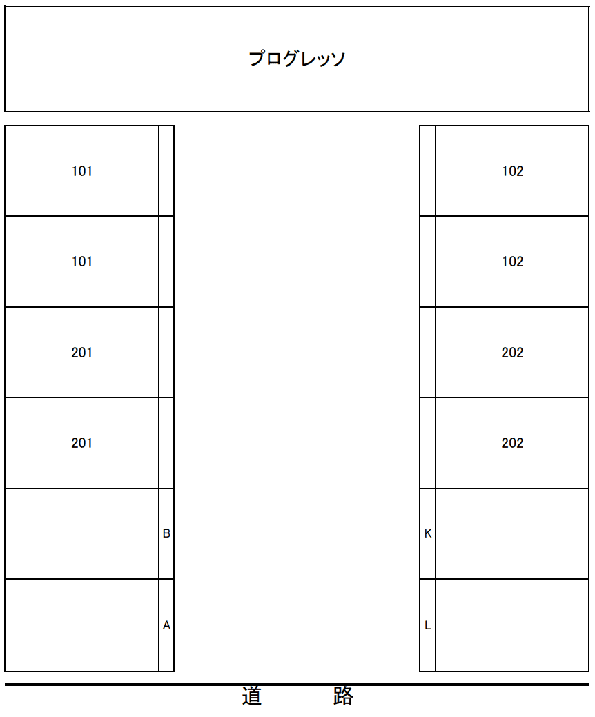 杉本パーキングの駐車配置図