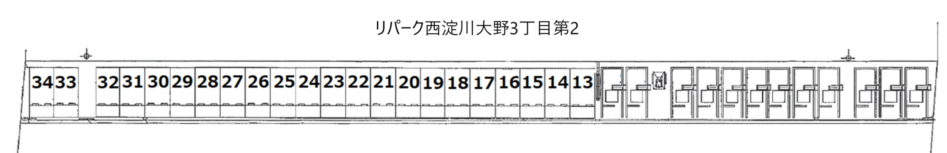 西淀川大野３丁目第２の駐車配置図