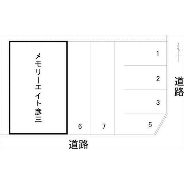 メモリーエイト彦三駐車場の駐車配置図