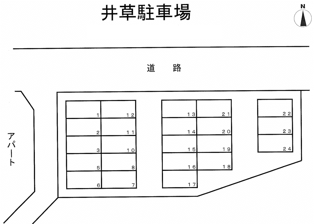 井草駐車場の駐車配置図