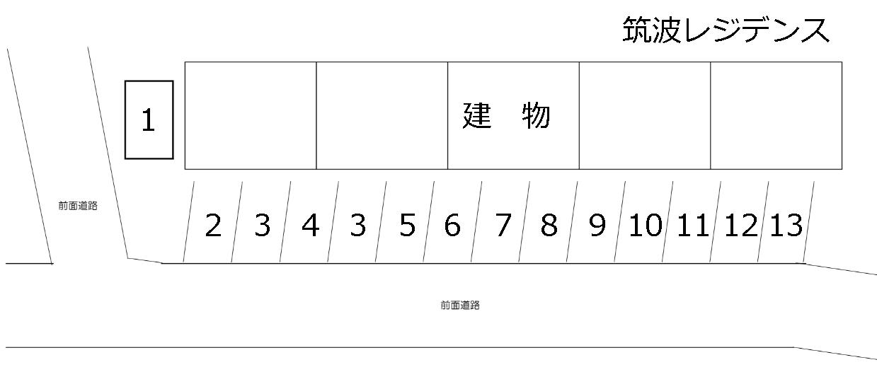 筑波レジデンスの駐車配置図