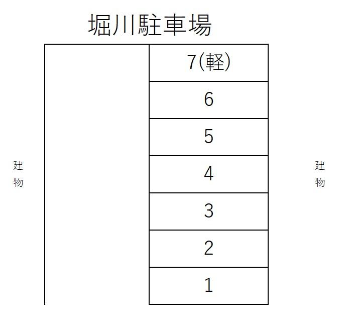 堀川駐車場の駐車配置図