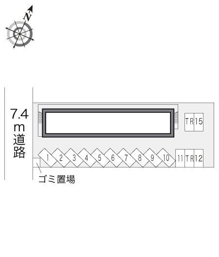 湘南桜ヶ丘(13825)の駐車配置図