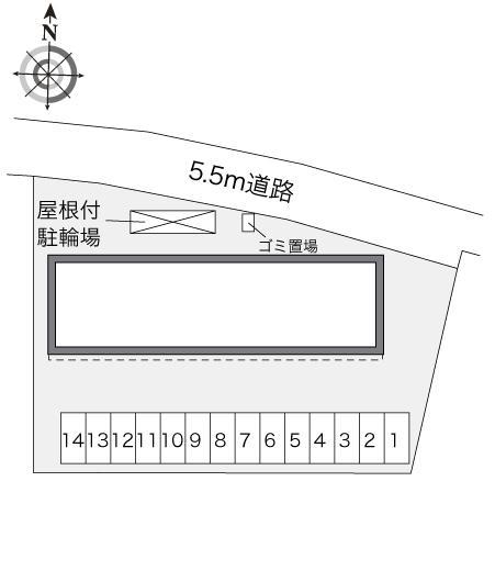 金ヶ作(32857)の駐車配置図