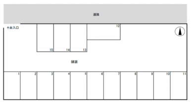 （KHW35）東若林町駐車場の駐車配置図