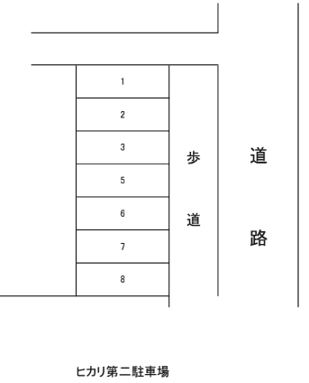 ヒカリ第二駐車場の駐車配置図
