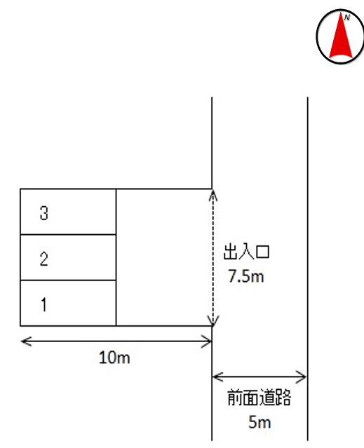 細田第41モータープールの駐車配置図