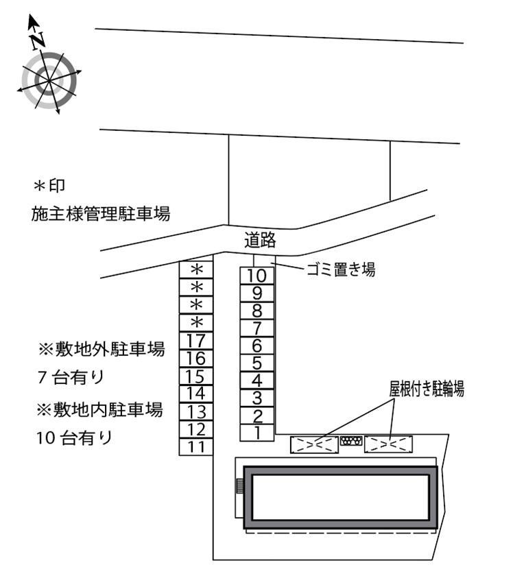 ルート１　ミキ(25411)の駐車配置図