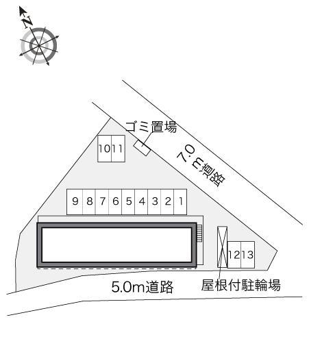 アルカンシェル藤阪(31128)の駐車配置図