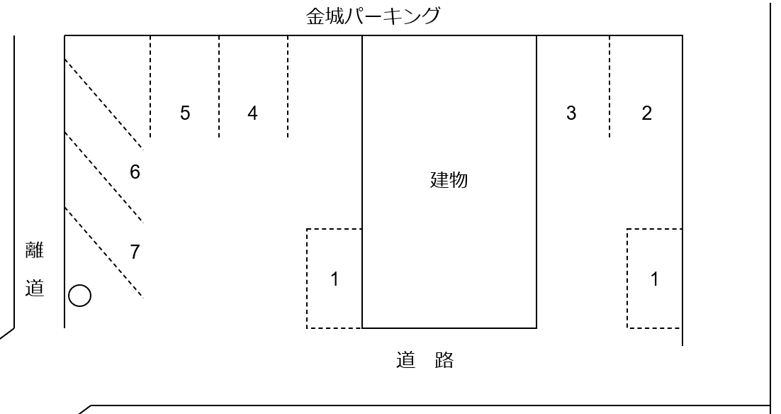 金城パーキング（仲井真）の駐車配置図