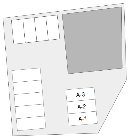 新町駅前第５の駐車配置図