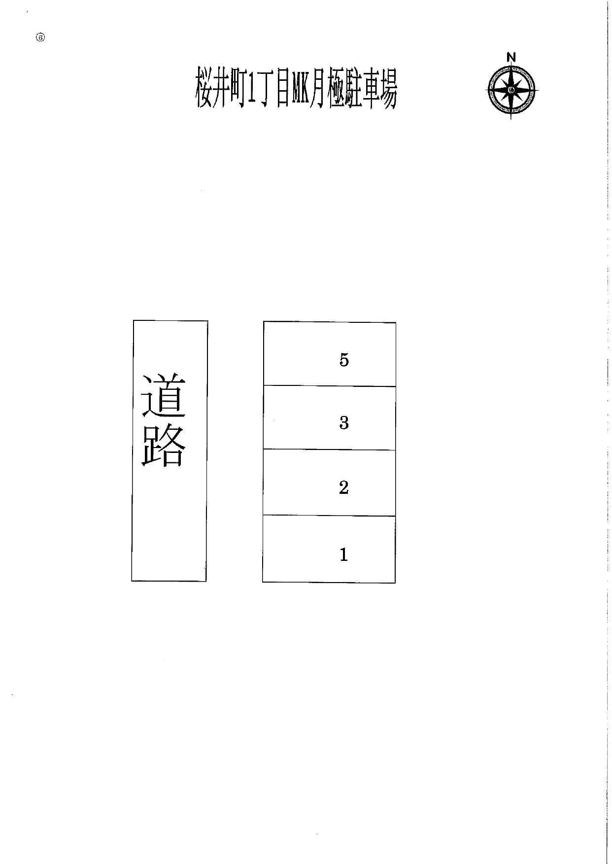 桜井町1丁目MK月極駐車場の駐車配置図