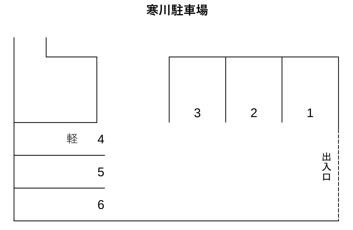 寒川駐車場の駐車配置図