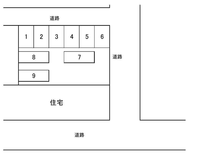 加藤駐車場の駐車配置図