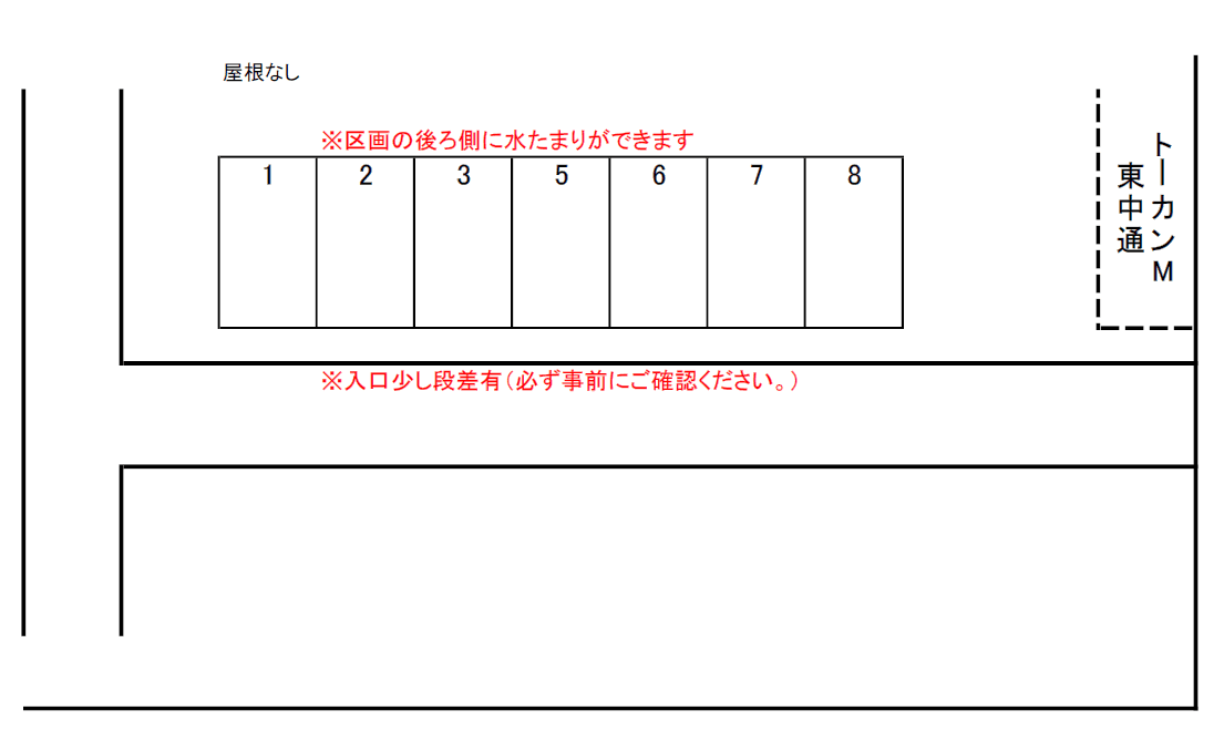 医学町通パーキングの駐車配置図