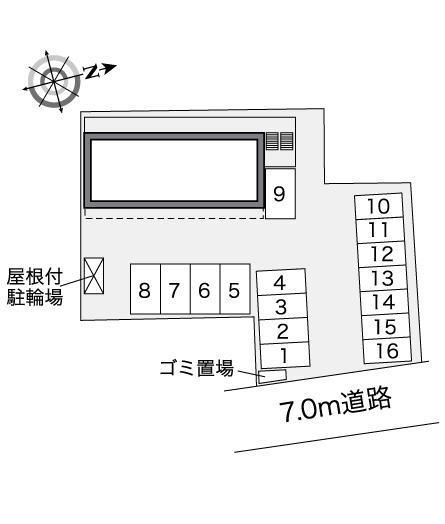 メルベーユ　昭和Ⅲ(35515)の駐車配置図