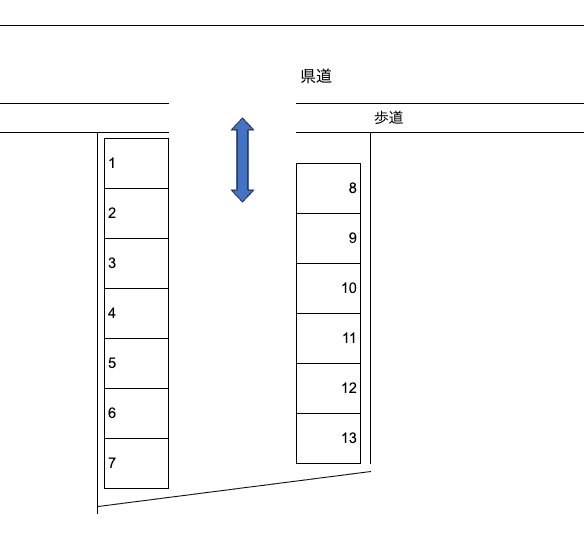 工藤駐車場の駐車配置図