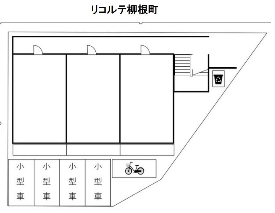 リコルテ柳根町の駐車配置図