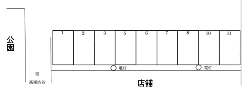 並木第1駐車場の駐車配置図