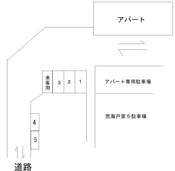 荒海戸第６駐車場の駐車配置図