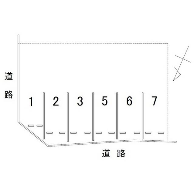 金石北2丁目Ｋパーキングの駐車配置図