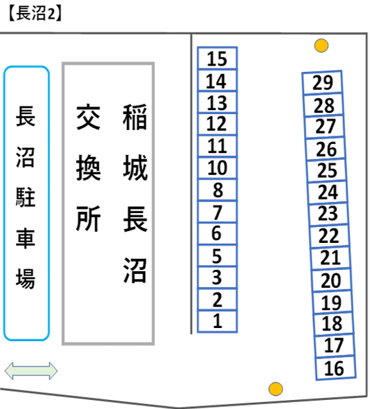長沼2駐車場の駐車配置図