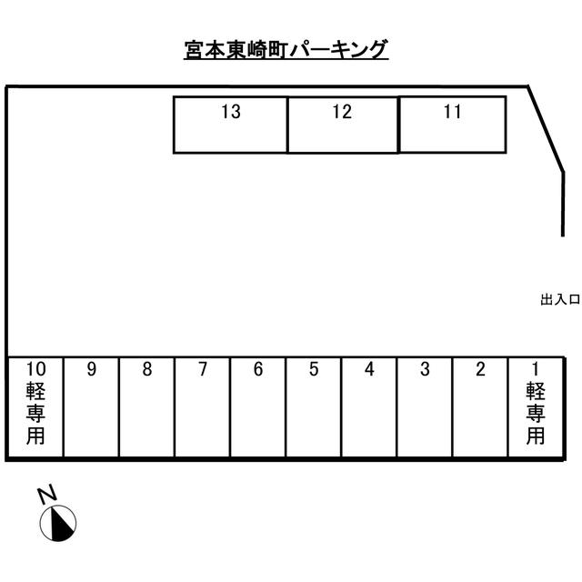 宮本東崎町パーキングの駐車配置図